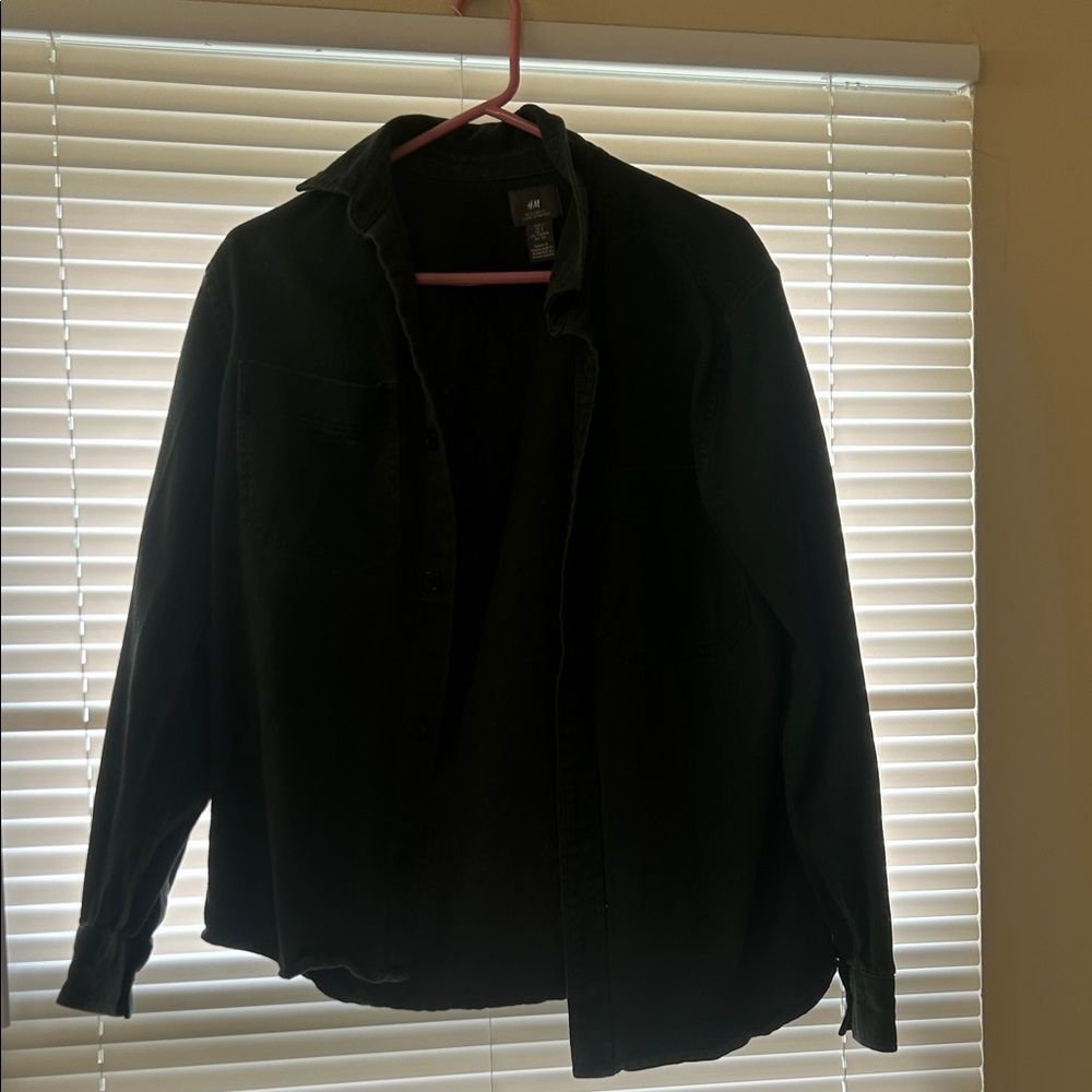 H&M Dark Green Shirt Jacket